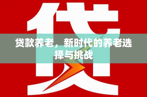 淄川贷款养老，新时代的养老选择与挑战