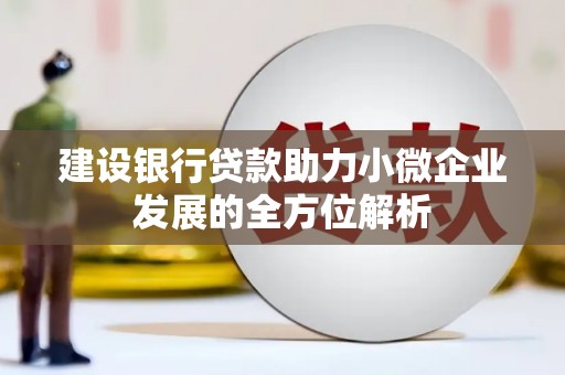 淄川建设银行贷款助力小微企业发展的全方位解析
