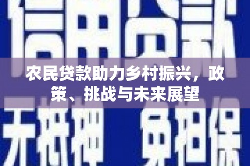 淄川农民贷款助力乡村振兴，政策、挑战与未来展望