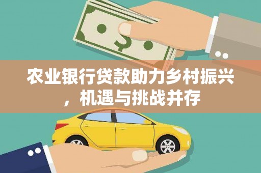 淄川农业银行贷款助力乡村振兴，机遇与挑战并存
